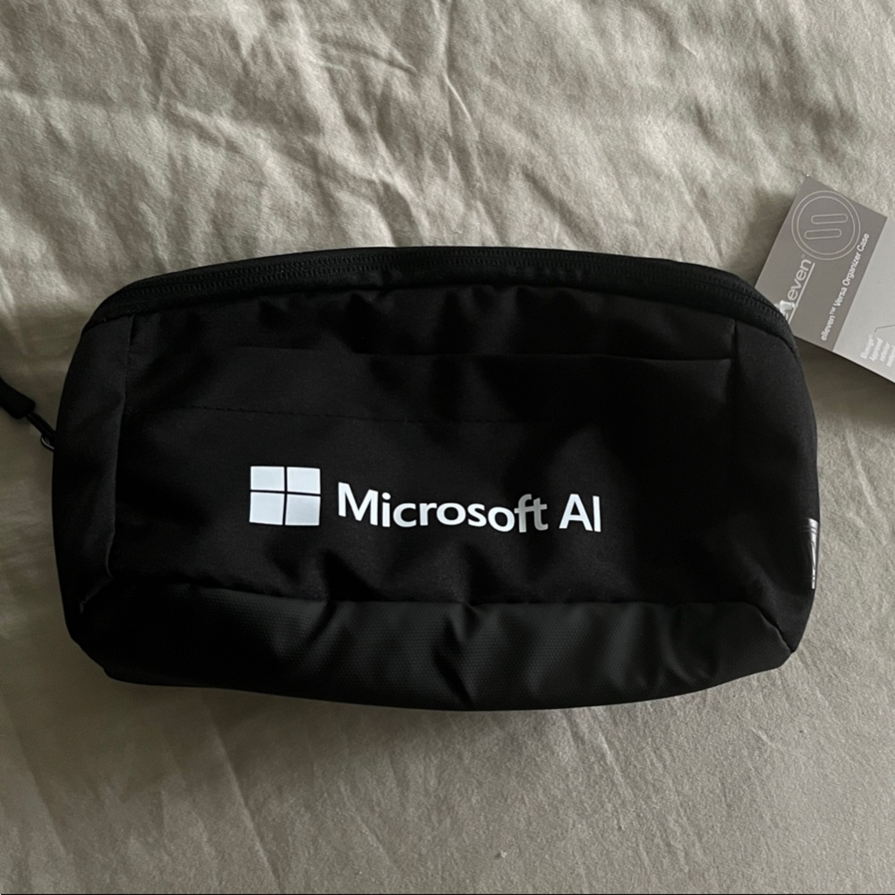 Microsoft AI Black Toiletry Bag